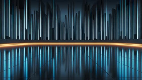 Dark stripe building background at night