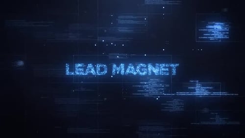 Lead Magnet Word On Dynamic Technology Background