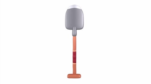 Dirt Mover Shovel 3d object rotating loop