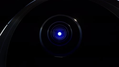 Clean Glass Background, Black Lines With Blue Light, Abstract Curtain