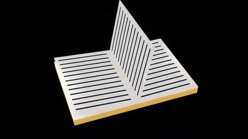 Cartoon Book Page Flip Turn Animation On Alpha Channel