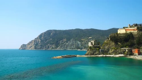 Cinque Terre and Monterosso Castle, Liguria, Italy