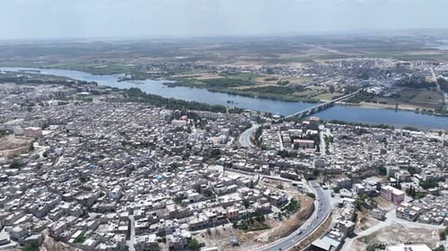 Sanliurfa, Birecik City Aerial View