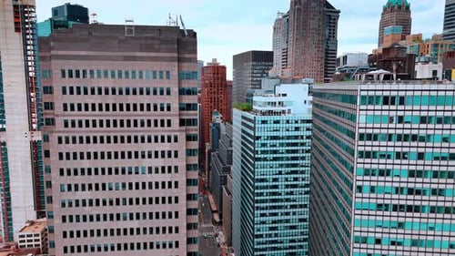 High-rises and streets of modern New York, USA.
