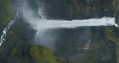 Most Beautiful Haifoss Waterfall in Iceland Highland