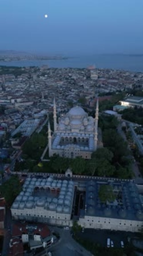 Urban aerial view of famous places in Istanbul, Turkey