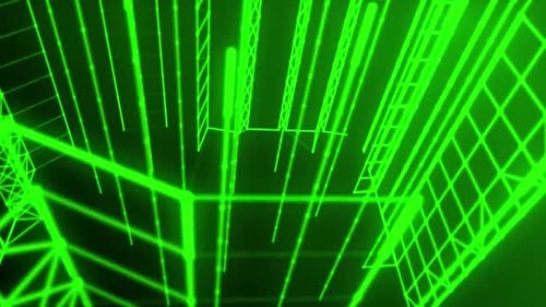 Abstract Green Lights Motion Background