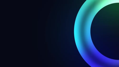 Glowing Colorful Circle Landscape Animation Background V8