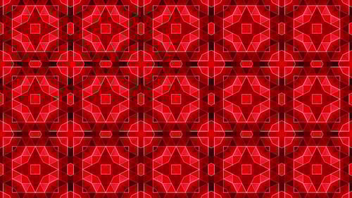 Boucle de kaléidoscope à mandala abstrait rouge V2