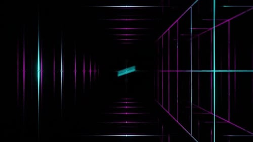Cyan And Pink Within Net Background Vj Loop In HD