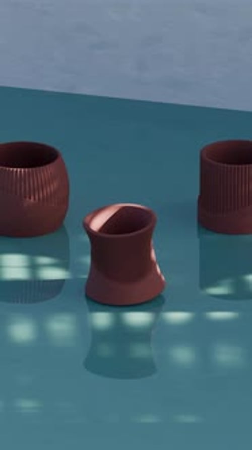 Vases Loop 3D Morph Animation
