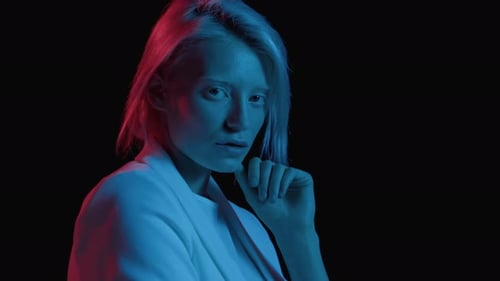 Trendy Portrait of 30s Business Woman or Executive in Modern Studio Closeup