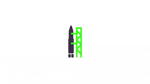 Animationsvideo mit Raketensymbol-Symbolen