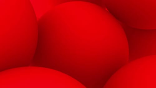 Fluid Dynamic Red Spheres Abstract Motion Background