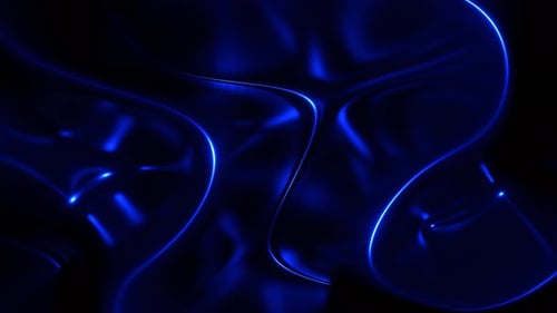 Fond métallique liquide mystique abstrait bleu profond Vj Loop en 4K