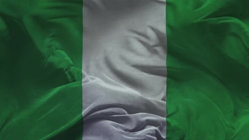 Realistic Waving Nigeria National Flag Animation