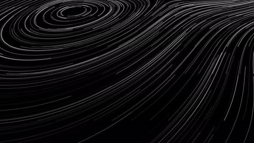 Abstract background with light white curved stripes, bright neon rays and glowing curved lines