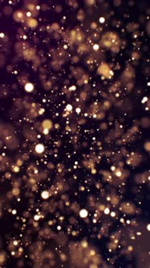 Golden Shimmering Particles And Stars Loop