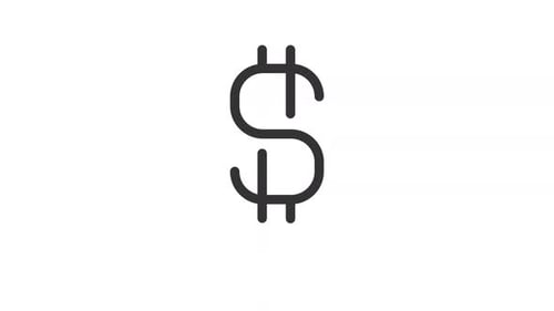 Ícone animado da Dollar Sign Line Ui