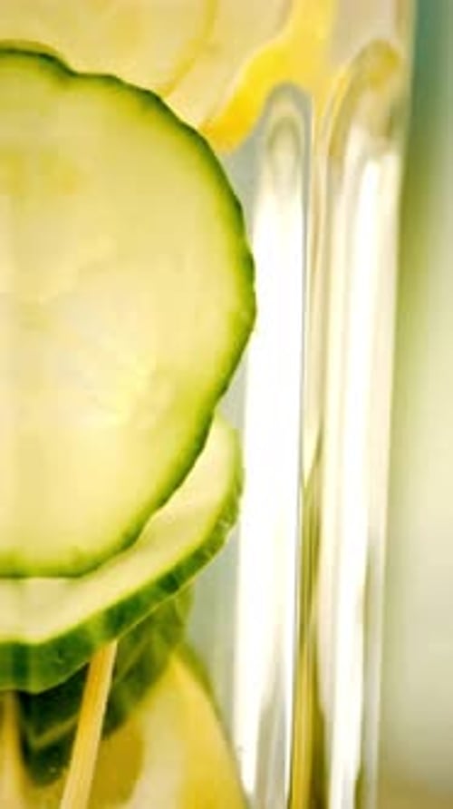 Vertical View Of Fresh Lemon Juice