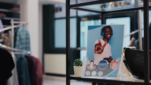 Clothing Store Flyer in Empty Boutique