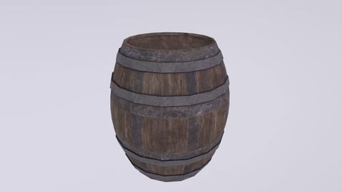 Laço giratório de objetos 3D em barril