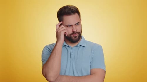 Inspired Caucasian Man Having Good Idea Startup Plan Showing Inspiration Motivation Eureka Gesture