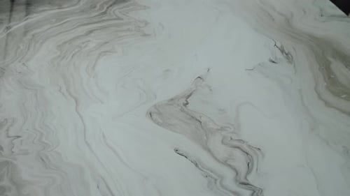 Closeup Marble Surface of the Tabletop in the Luxury Kitchen Top View of White Marble Texture and