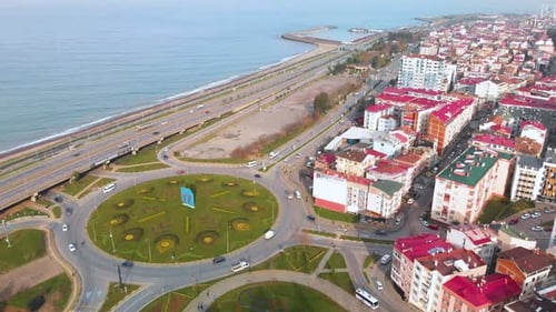 4k Aerial view of Trabzon city, Turkey