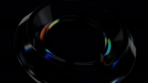 Chromatic Glass Rings Minimal Logo Reveal Intro