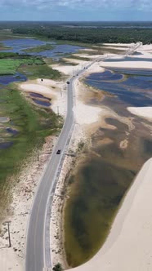 Dunes Road At Paulino Neves In Maranhao Brazil Northeastern.