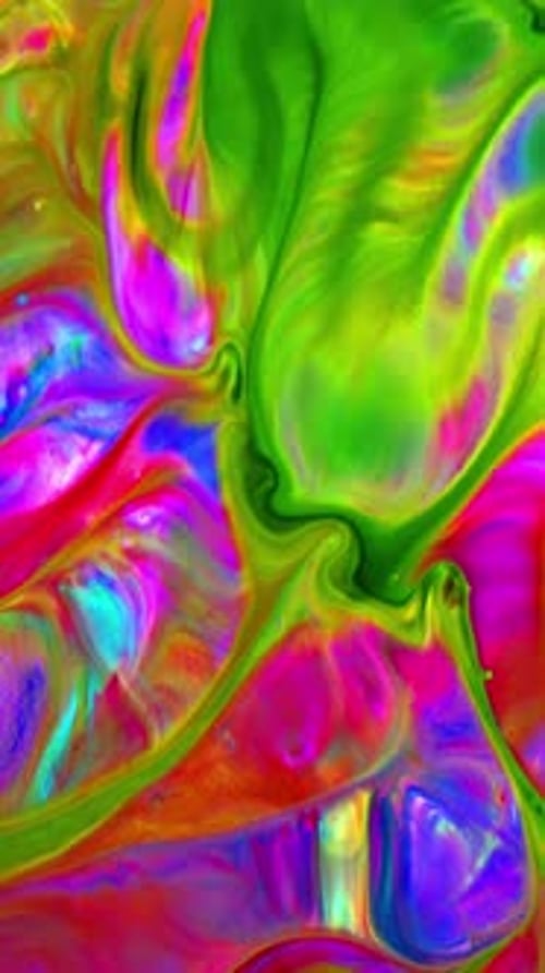 Abstract Fluid Paint Background with Dynamic Color Flow