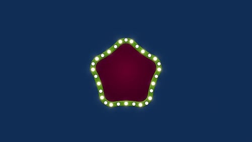 Decorative Marquee Pentagon Sign with Flashing Lights