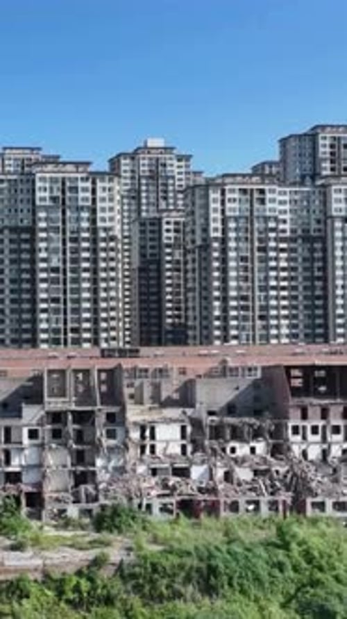 Vertical View Of High-rise Buildings