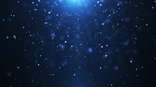 Abstrakter Fluss, Lichtpartikel, Staub und magische funkelnde Sterne. Regen mit schönen Glitzerpunkten