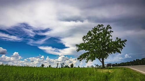 Cloudlapse em estradas rurais
