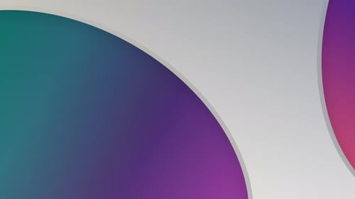 Headline Collection: A background element of two violet and purple circles rotating on a grey backgr