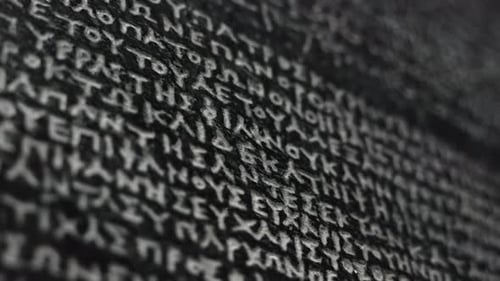 The Rosetta Stone Ancient Stele Inscribed with Three Scripts Key to Deciphering Egyptian Hieroglyphs