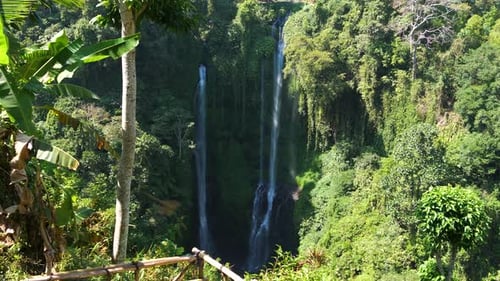 Sekumpul waterfall located in Lemukih, Buleleng, Bali, Indonesia