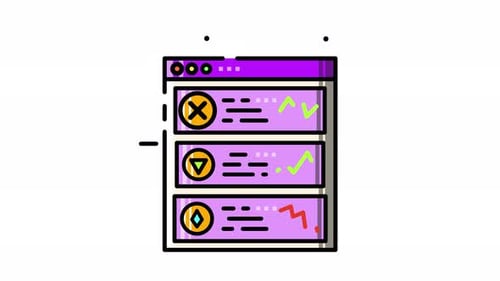 Animated Business Data UI with Dynamic Charts and Feedback Icons