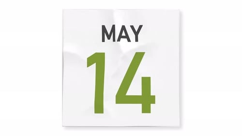 Modern Calendar Page Crumple Date Change Animation