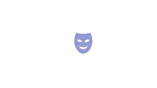 Animated Flat Design Theater Masks Reveal