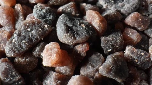 Close Up View of Black Salt Rocks