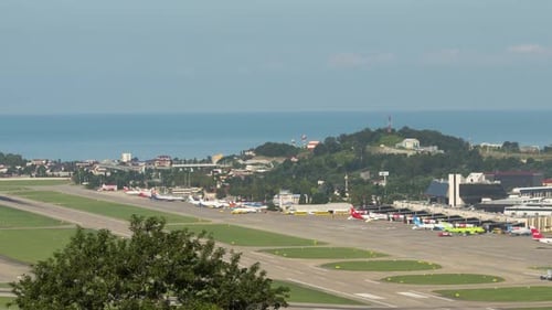 Timelapse of Airport Airfield