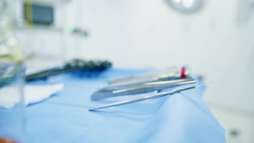 Surgical Tools Ready for a Procedure in Hospital Setting
