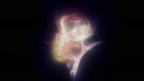 Abstract Ethereal Glowing Fluid Energy Loop Background