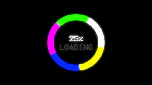 Circle loading animation ,gradient color rotating ring spinning