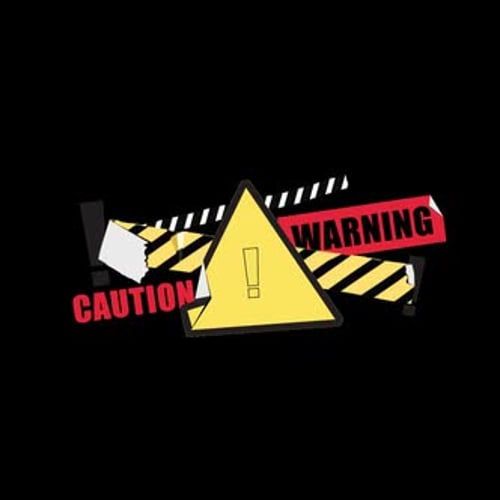 Animated Warning Caution Danger Title Graphic Reveal