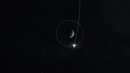 Realistic Satellite Orbiting Earth and Moon Animation