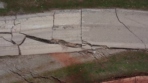 Damaged Road, Earthquake